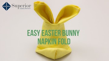 Easy Easter Bunny Napkin Fold