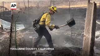 Crews mop up after destructive California wildfire