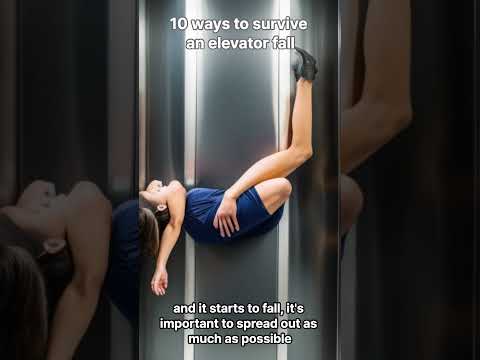 10 ways to survive an elevator fall shorts #shorts
