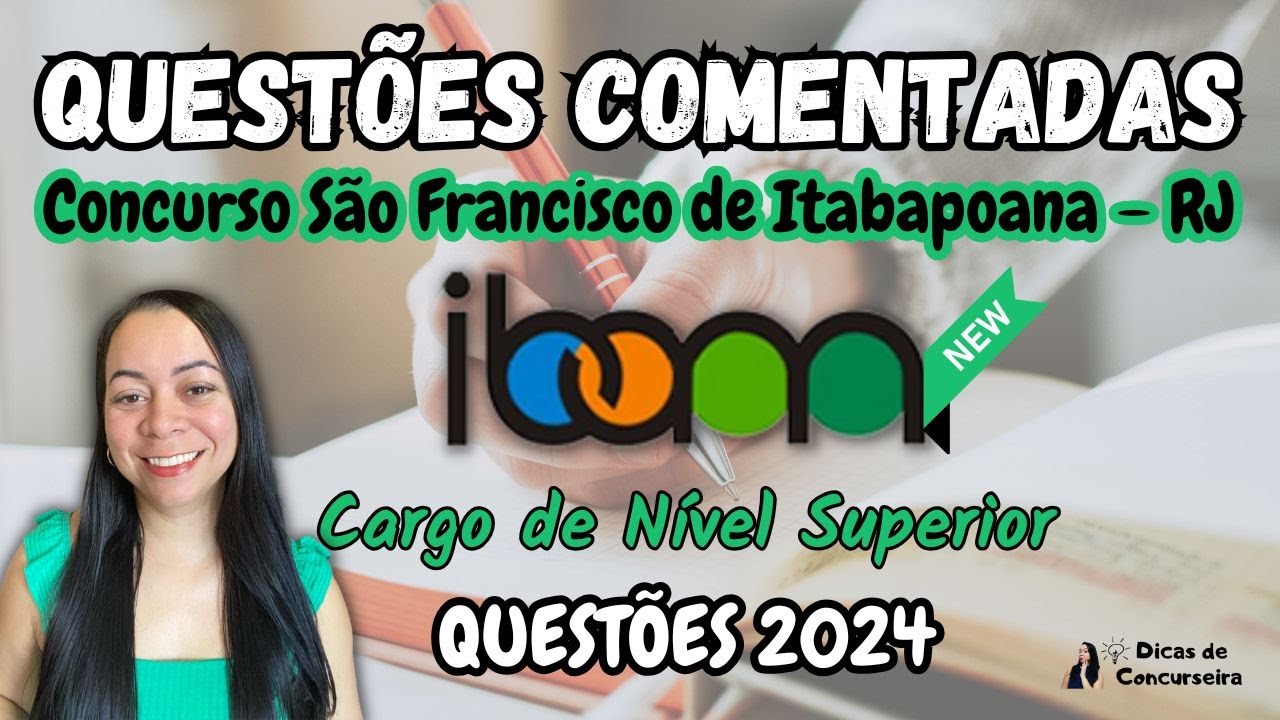 Questões IBAM 2024 - Nível Superior | Concurso SÃO FRANCISCO DE ITABAPOANA - RJ