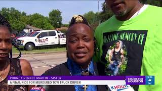 A final ride for Houston area tuck truck driver killed on the job