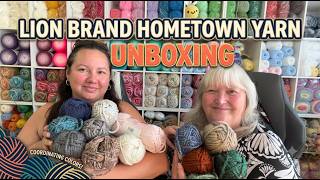 Lion Brand Hometown Yarn Unboxing  With Co-ordinating Colors!!  #lionbrand