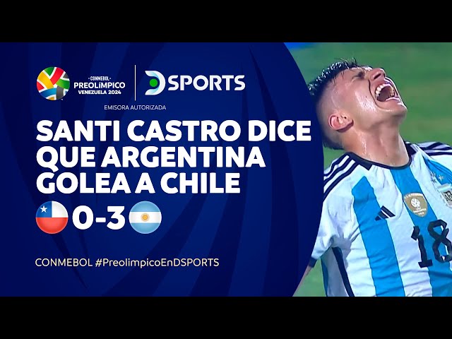 ¡#ARGENTINA golea a #CHILE con el #GOL de Santi #CASTRO!