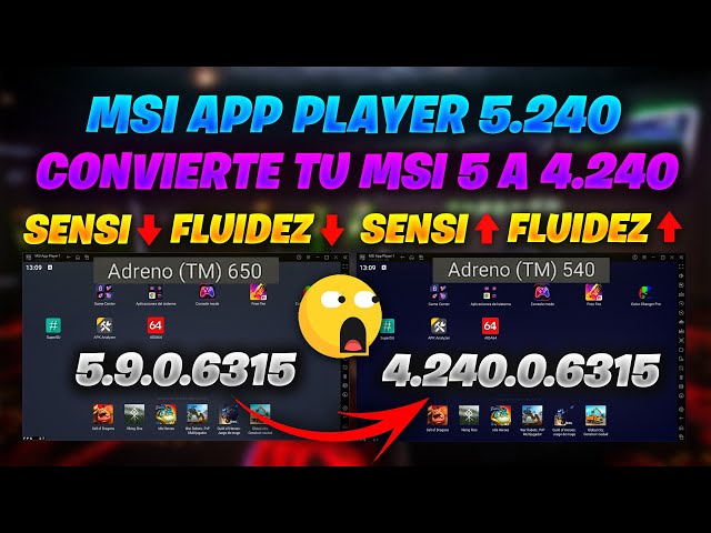 MSI APP PLAYER 5.240 CONVIERTE TU MSI APP PLAYER 5.9 a 4.240 y MEJORA LA SENSI y FLUIDEZ +190 FPS 🤯 class=