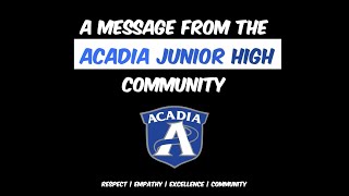 Acadia Junior High Staff Video
