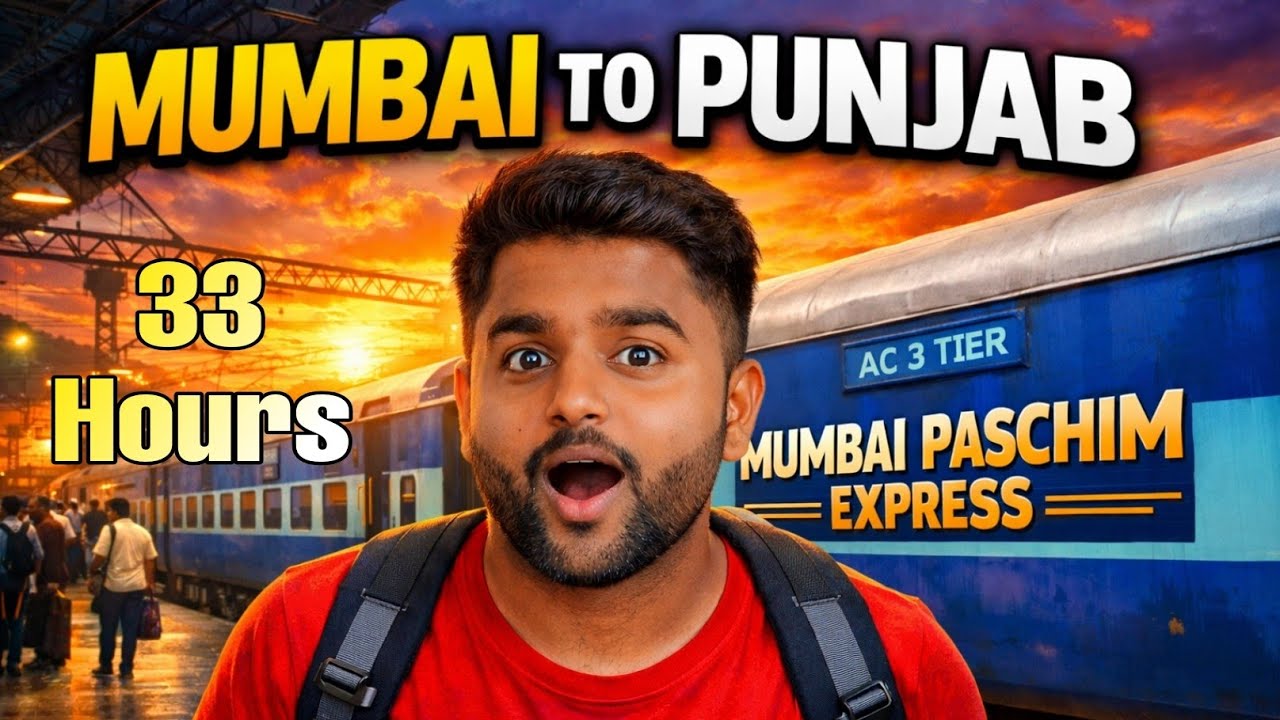 Mumbai to Punjab by Paschim Express (12925) || 33 hours in a Train||Marathi Vlog|| Shree Tirth Tours