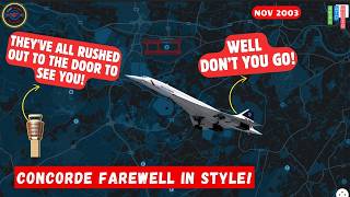 Emotional last Concorde atc: JFK &amp; Heathrow ATC + Pilot’s Final Message To public