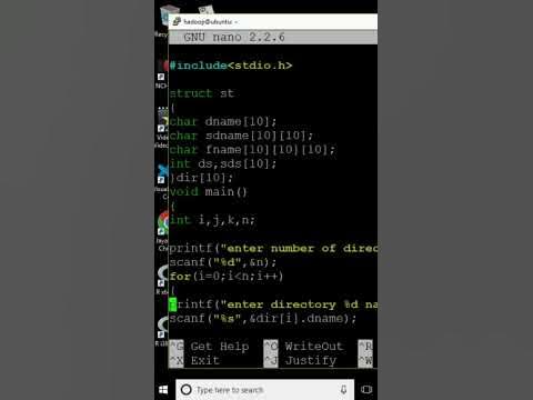 How to write two level directory program using Linux os - YouTube