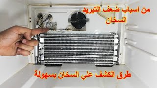 اسباب التبريد الضعيف الثلاجه البابين.الكريازى Causes of poor cooling in the two-door refrigerator