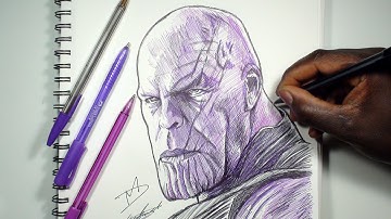 HOW TO DRAW THANOS - AVENGERS INFINITY WAR | SKETCH SUNDAY