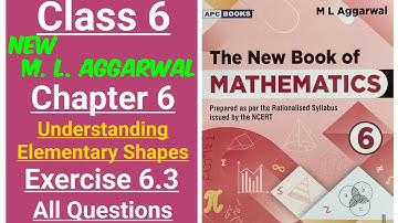 New ml aggarwal class 6 maths chapter 6 (Understanding Elementary Shapes) exercise 6.3 all questions