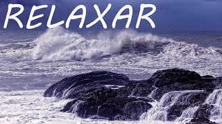 Som de Chuva e Ondas do Mar com Música Relaxante de Fundo - Dormir Bem