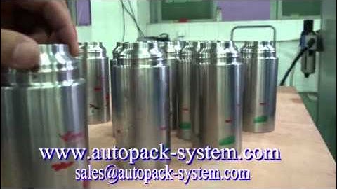 S104M 2 colors auto screen printer for round steel bottles. only one fixture