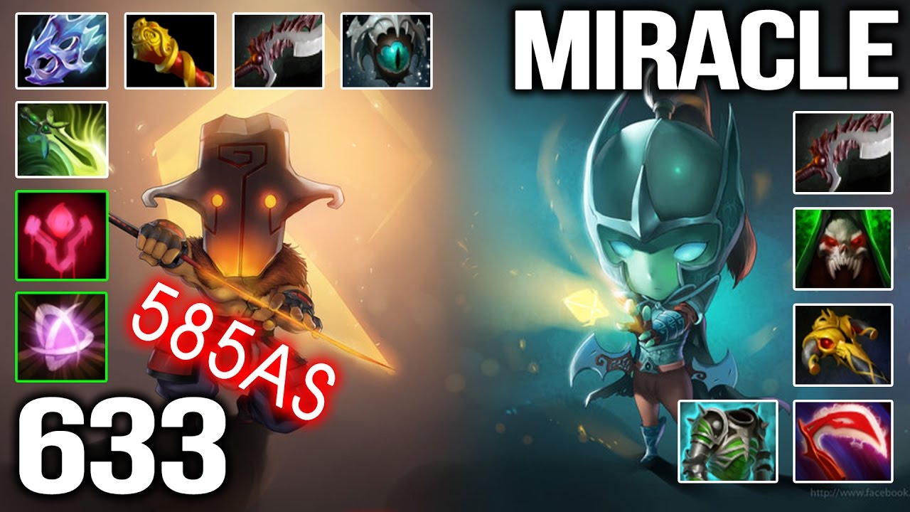 Dota 2 633 Juggernaut vs Miracle PA - Jug 585 Attack Speed
