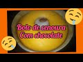 bolo de cenoura com chocolate  na boca do fogão