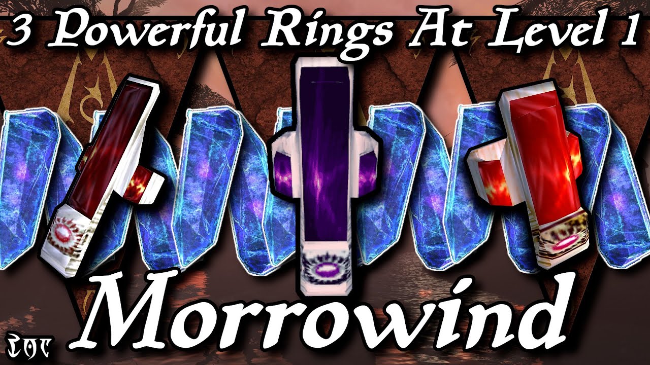 3 Powerful Rings At Level 1 Morrowind (Unique and Rare) YouTube