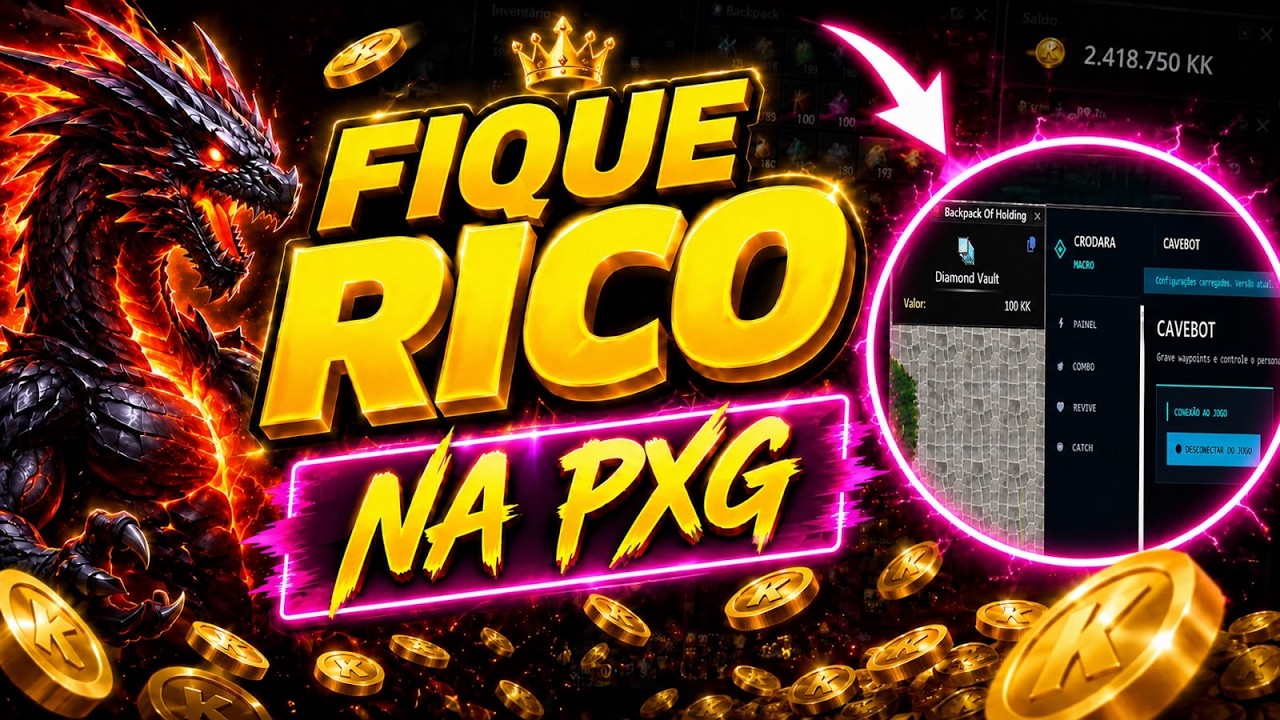 Apresentação do pacote do cavebot do Crodara no PokeXGames