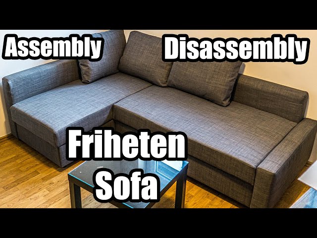Ikea FRIHETEN Sofa Bed Assembly 2023 Disassembly From Start To Finish -  YouTube