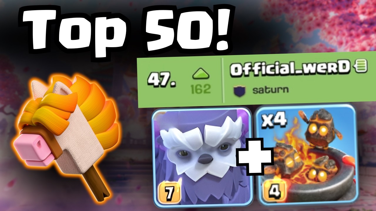 I AM RANK 47 with THIS Fireball Yeti Army! Use the NEW Stick Horse like THIS for MORE Triples!