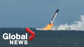 SpaceX crash: Elon Musk shares new video of Falcon 9's sea landing