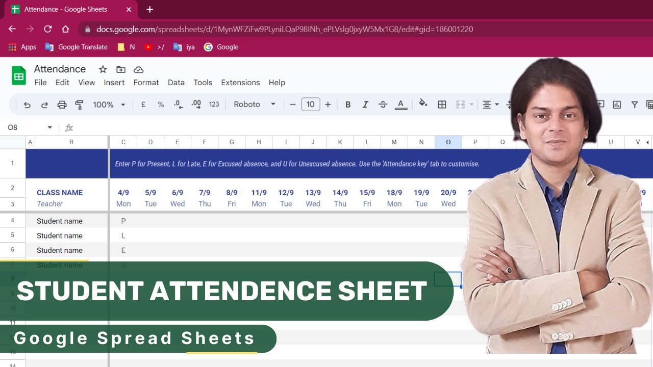 How to make attendance sheet in google sheets? #googlesheets - YouTube
