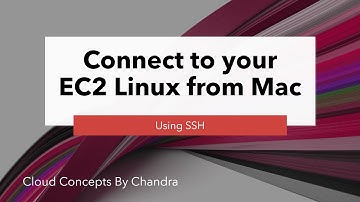 Connect to your EC2 Linux from Mac - Using SSH
