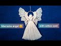 Cool gift ideas  diy macrame angel  easy tutorial on how to make macrame angel macrame wall art