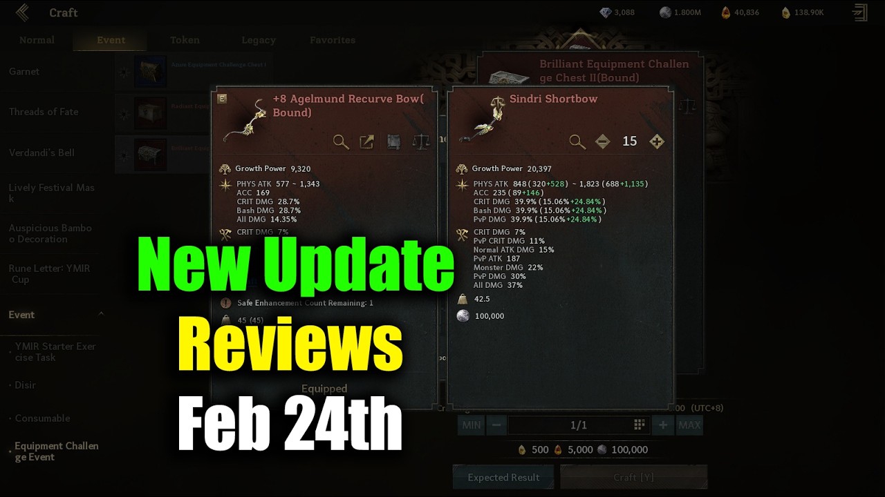 Обзор нового обновления Legend of Ymir и тикет на безопасное улучшение от 24 февраля.