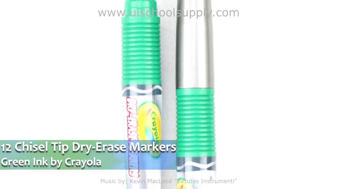 12 Chisel Green Dry-Erase Markers by Crayola 98 9626 0 344