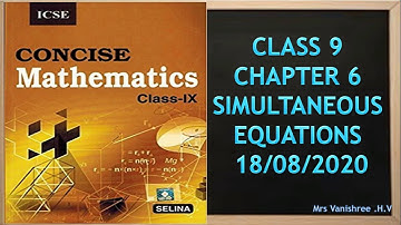 ICSE CLASS 9 SIMULTANEOUS LINEAR EQUATIONS PART 2