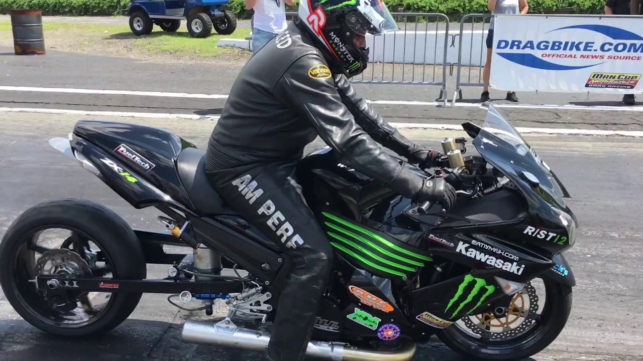 Street Outlaw Nitrous ZX14 vs Nitrous Suzuki Hayabusa Motorcycle Drag