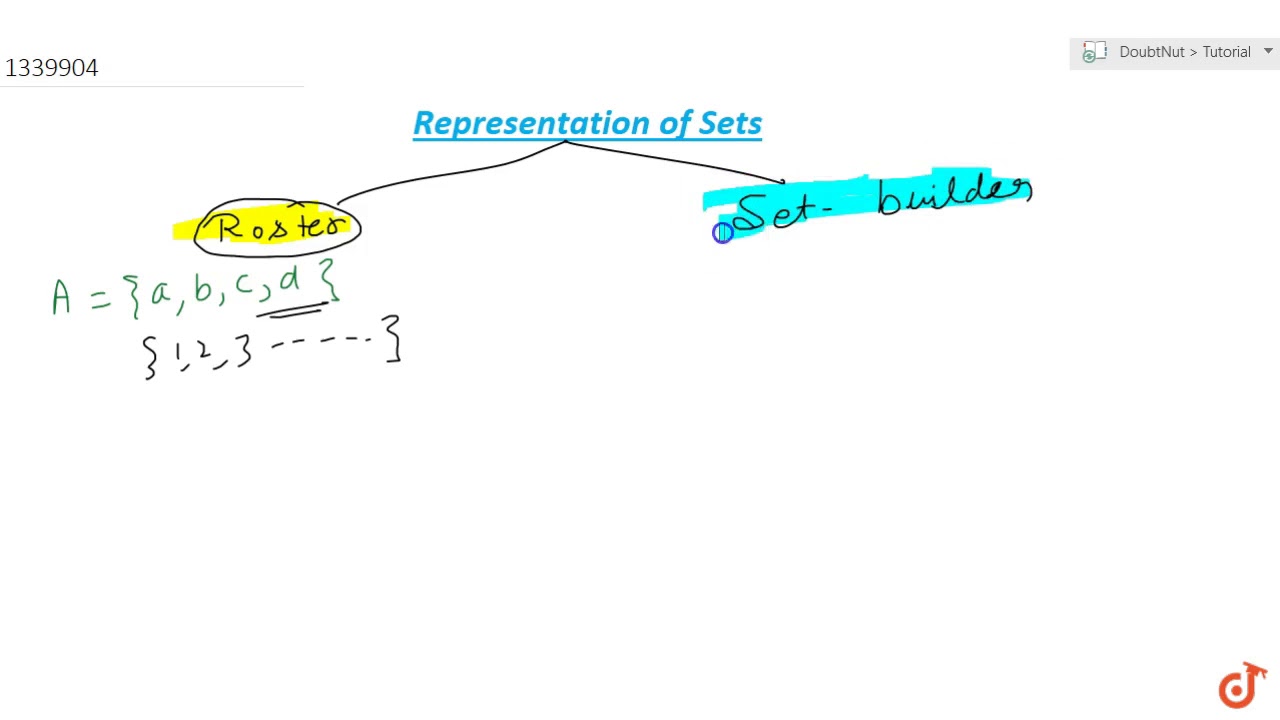 Representation of sets YouTube