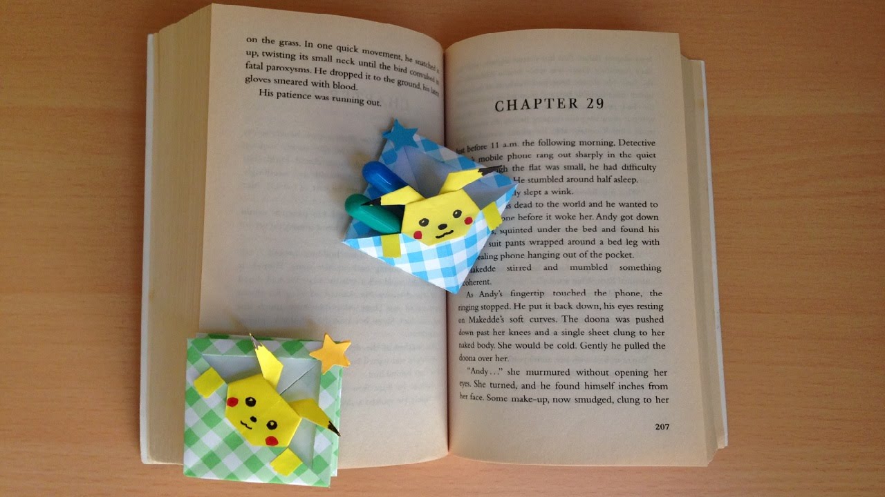 折り紙 ポケモン ピカチュウのバスケット しおり 簡単な折り方 Niceno1 Origami Pokemon Pikachu In The Basket Bookmark Youtube