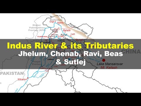 সিন্ধু নদী এবং এর উপনদী - ভূগোল UPSC, IAS, NDA, CDS, SSC CGL