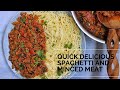 Quick and Delicious Spaghetti and Minced meat (Ground beef) | Kane's Kitchen Affair