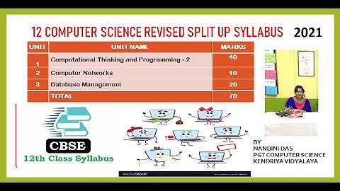 12 CS SPLIT UP NEW REVISED SYLLABUS 2021