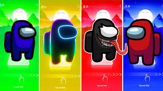 Blue Crewmate vs Neon Crewmate vs Venom Impostor vs Red Crewmate | Insane Tiles Hop Battle screenshot 5