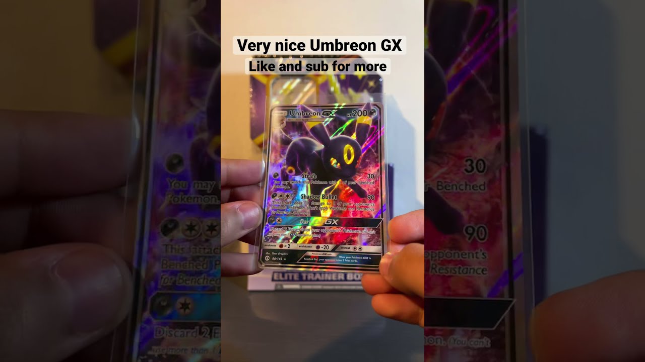 Beautiful Umbreon GX Pokémon card 