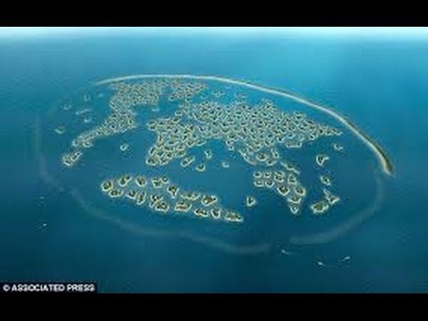 Drone captured View of World Island Dubai