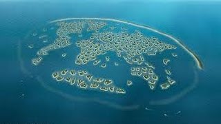 Drone captured View of World Island Dubai