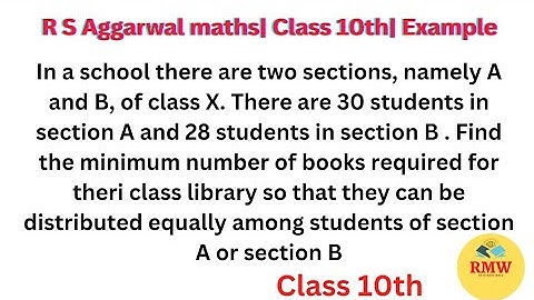 1In a school there are two sections, namely A and B, of class X. There are 30 students in ....