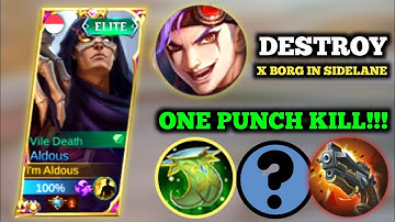 ALDOUS SIDELANE TUTORIAL | How To Counter Pro Xborg In Sideline | Aldous Top Global Best Build MLBB