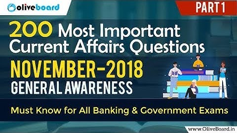 200 Most Important GK Questions | November Current Affairs | Part-1