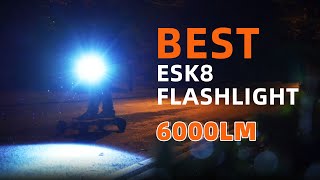 Brightest Esk8 Flashlight 6000LM Rechargeable Waterproof Led Torch | SUPERFIRE