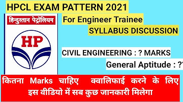 HPCL Exam pattern and syllabus Civil ENGINEERING  2021|| EXAM PATTERN II  SYLLABUS