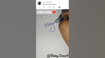 Write your name in Comments|Manjusha Done!#namesignature #challenges #ytshortsindia #shorts