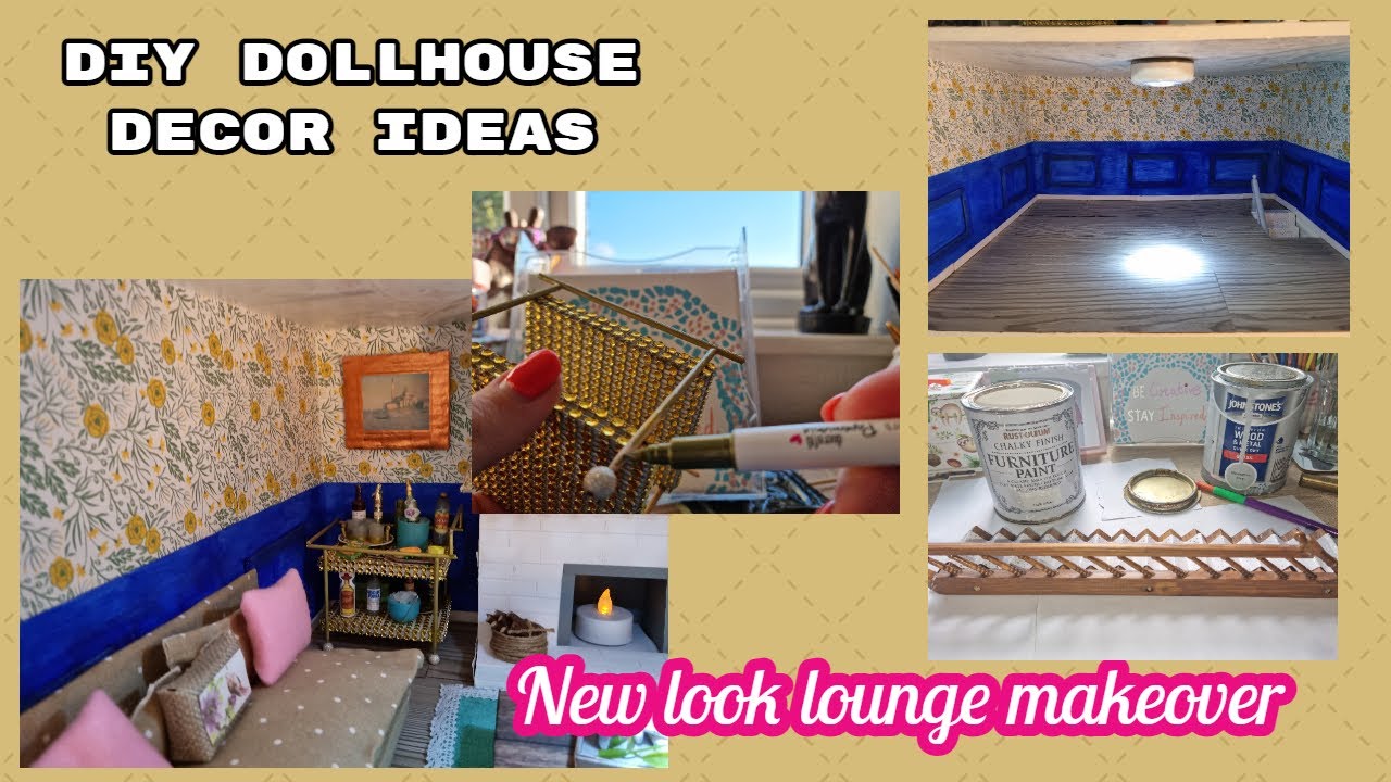 DIY Dollhouse Decor Inspiration - New Lounge with a cool drinks trolley