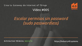 Escalate permissions without a password (sudo passwordless)