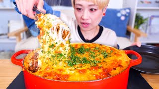 【大食い】4kg巨大溶岩パスタ食べたいチーズ沼からこってりパスタがこんにちは。【モッパン】【MUKBANG】