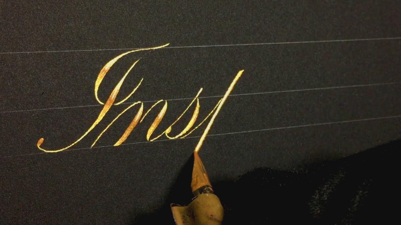 Oddly Satisfying Video (Best Engrossers Script Calligraphy) - YouTube
